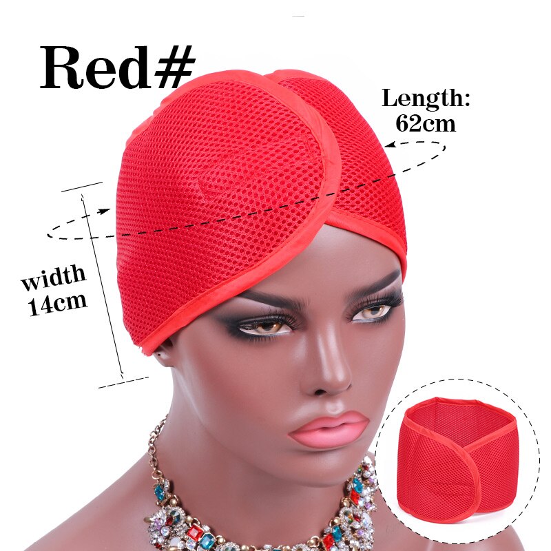 Nunify U Part Wig Cap Hair Net Elastic For Making Mesh Cap Swiss Lace Black Spandex Easier Sew Hair Stretchable Weaving Cap: Red
