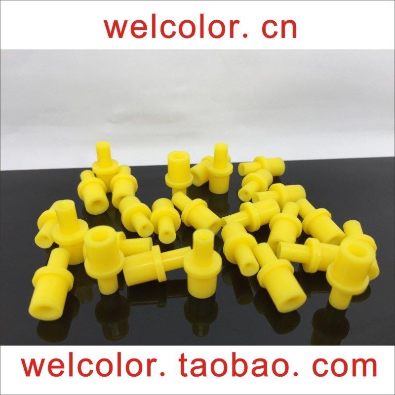 Spritze silikon weichen gelb pumpen luft hohl gemeinsam teil gummi stecker 4 4,0 4mm ciss inkjet patrone reinigung sauber werkzeug