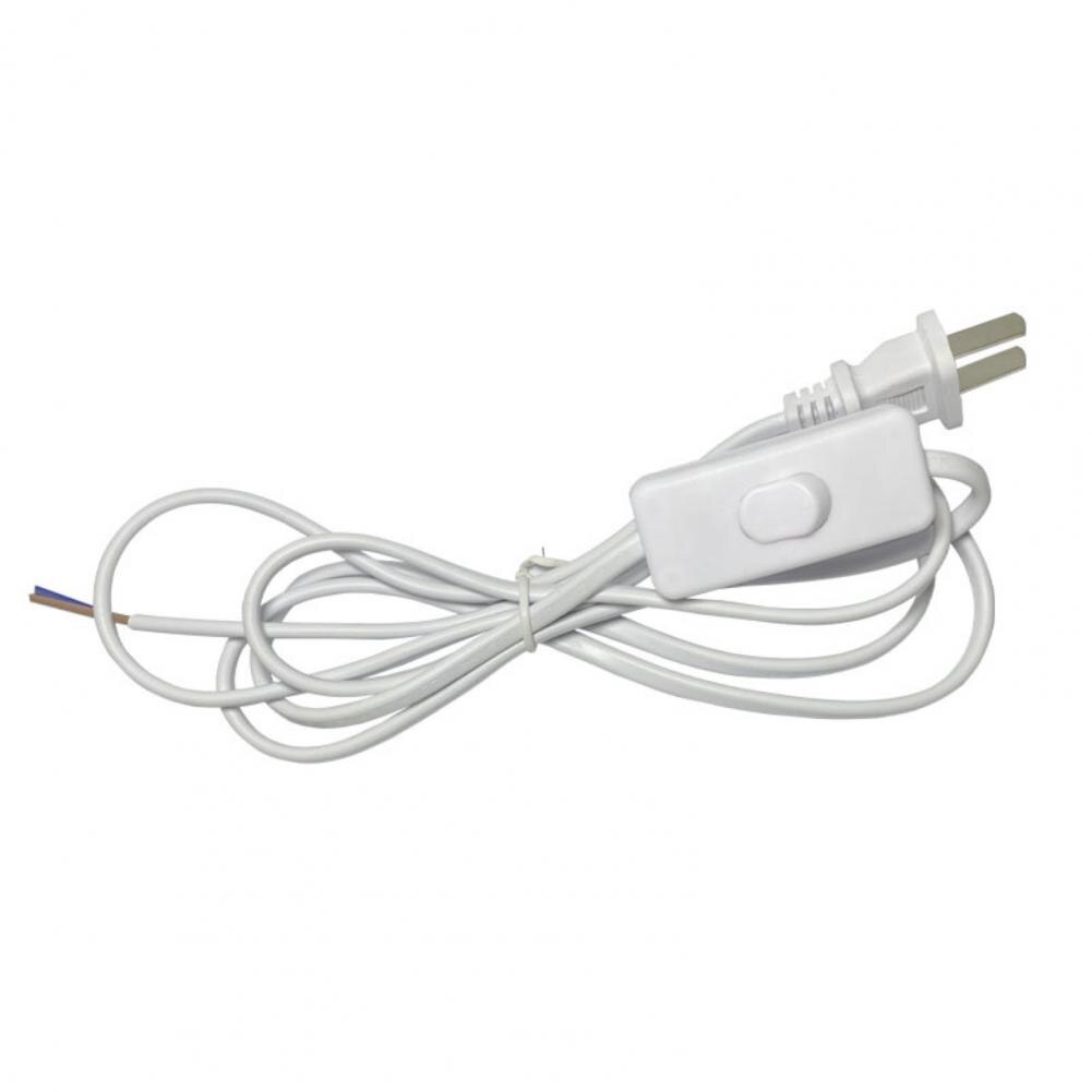 Switching Power Wire Lightweight Switching Power Cord Plug Play Fine Workmanship Excellent LED Lamp Button Power Cord: White