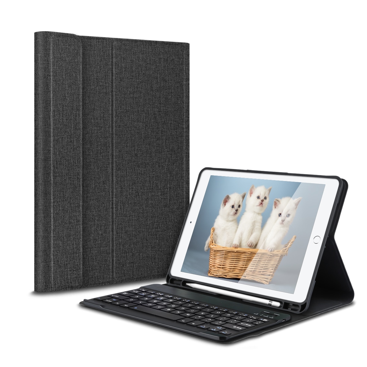 For iPad 9.7 5th 6th Gernation Case Keyboard For iPad For iPad Pro with Pencil Holder QWERTY AZERTY Bluetooth Keyboard