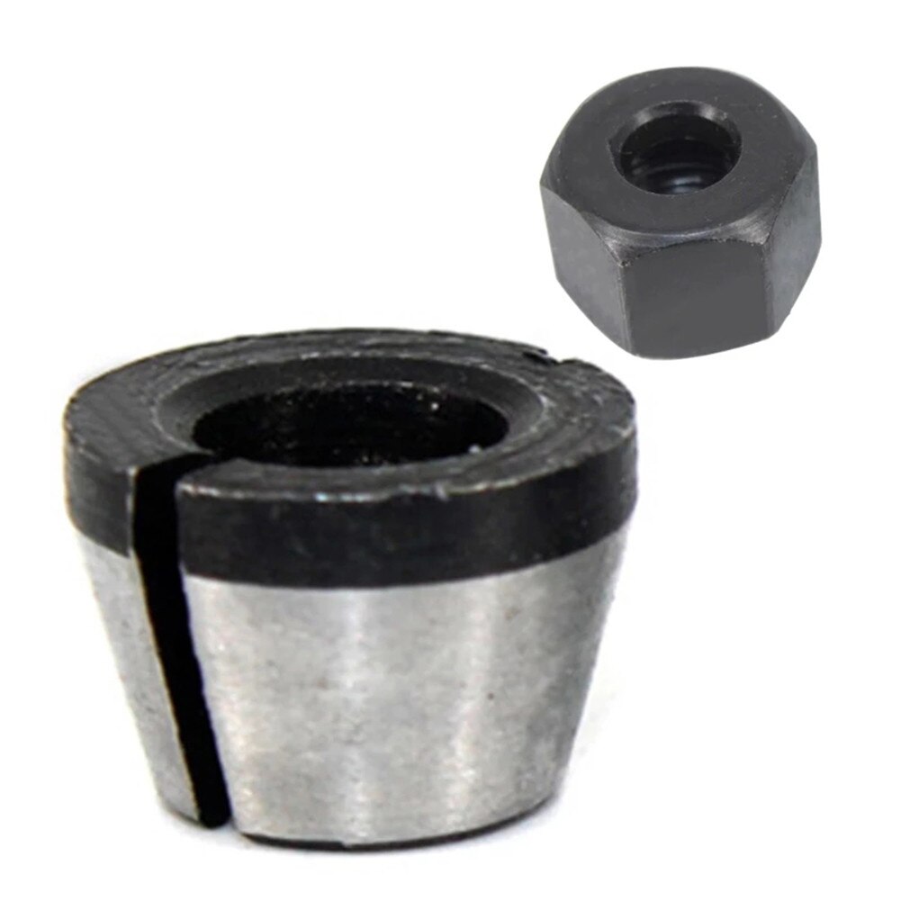 3/5pcs 6mm 6.35mm 8mm Trimmer Collet Router Bit Kits Engraving Trimming Machine Chuck Adapter Woodworking Milling Cutter