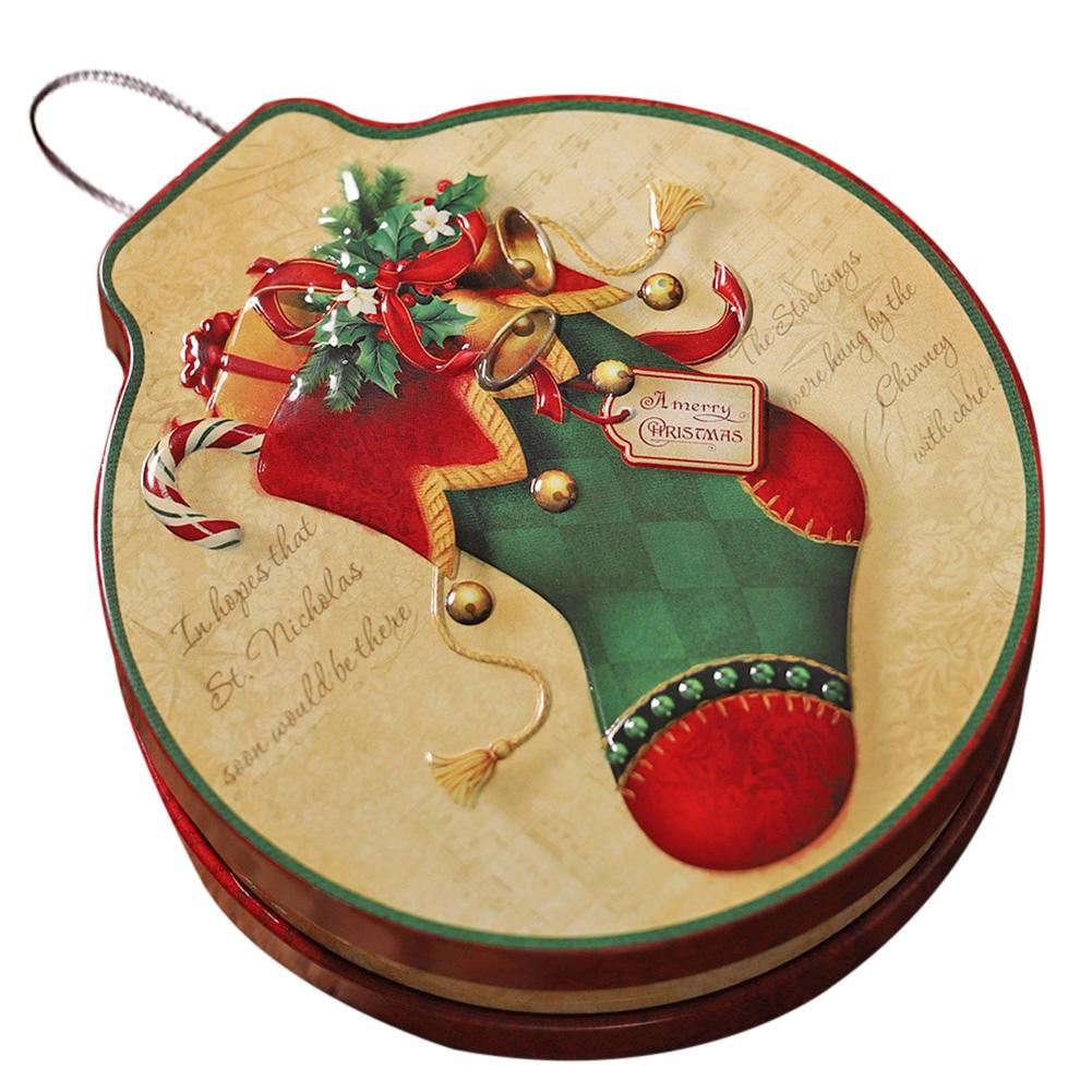 Christmas Candy Cans Tinplate Box Storage Box Biscuit Jar Iron Can Christmas Cookie Tins