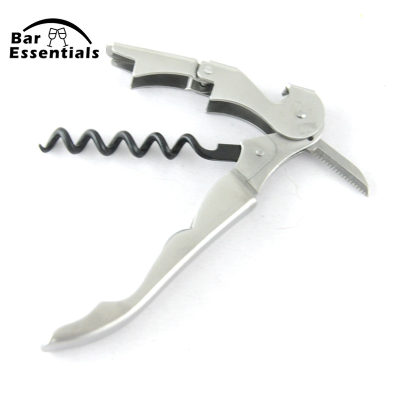 1Pc Roestvrij Plastic Wijn Schroef Corkscrew Opener Professionele Dubbele Scharnier Obers Wijn Fles Bier Cap Opener