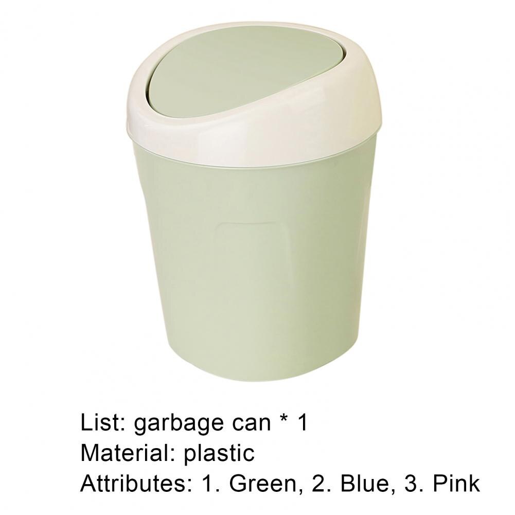 Mini Flip Lid Home Living Room Desktop Bedside Plastic Trash Can Garbage Bin Mini Waste Bins Office Kitchen Storage