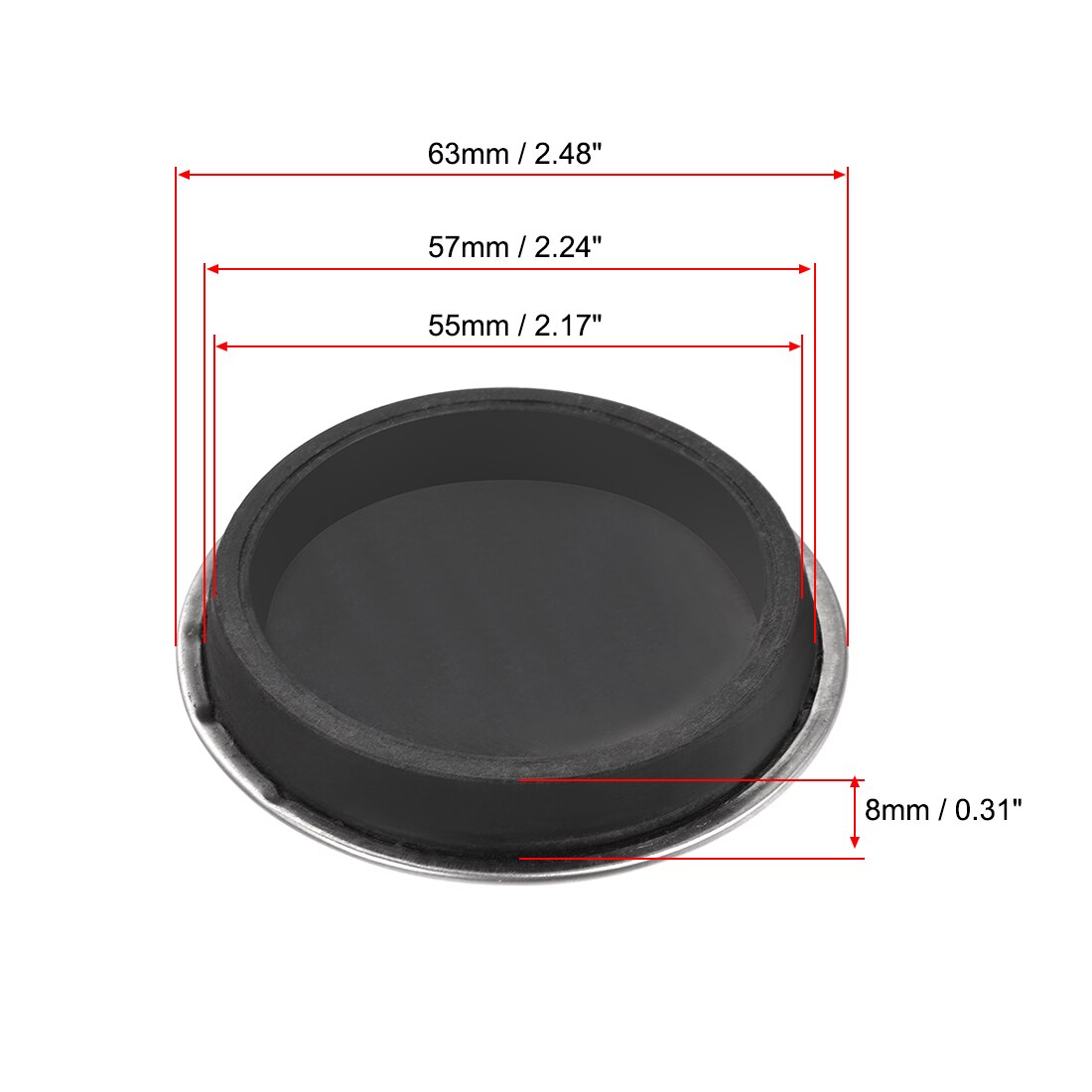Uxcell 3Stck Gummi Waschbecken Stecker Ablauf Stopper passen 55-57mm mit Ring für Badewanne Küche Schlecht