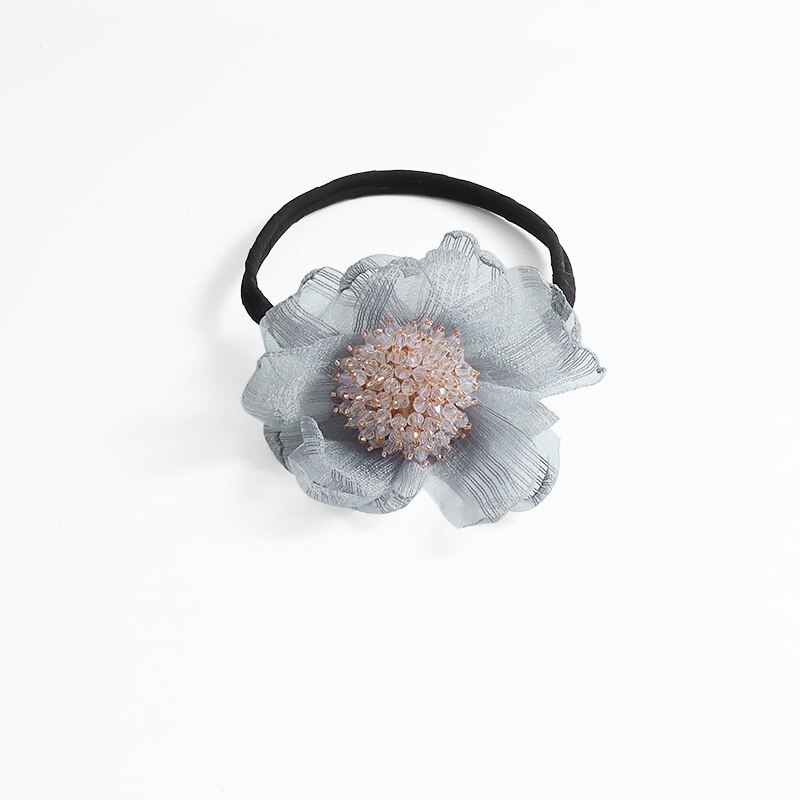 Diy Woman Flower Donuts Twist Headband Magic Hair Bun Maker Hairstyle Tool Pearl Flower Hair Accessories Hair Band: A