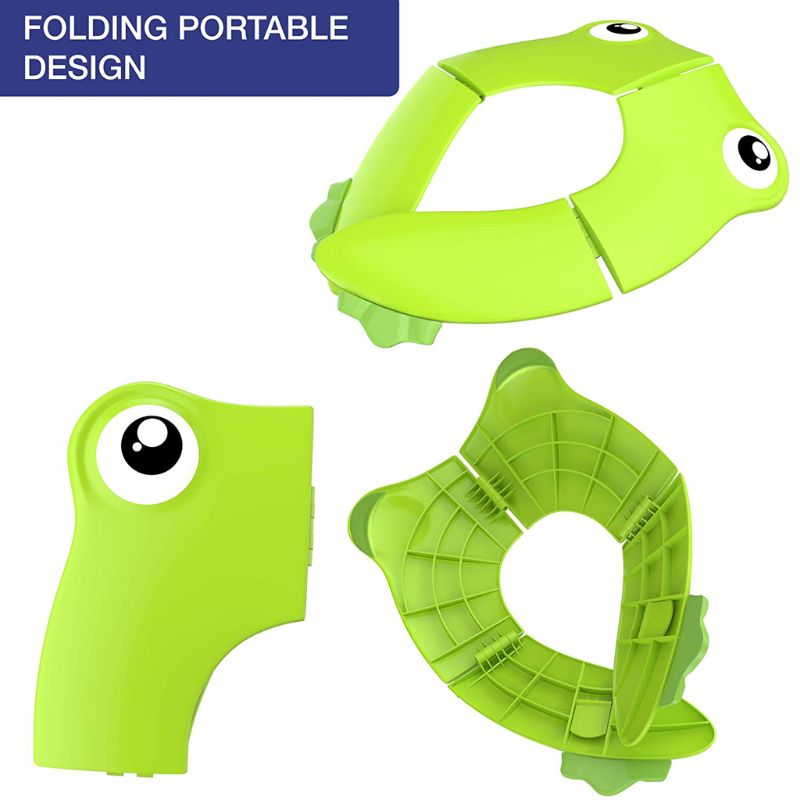 Foldable Potty Toilet Training Seat Portable Travel Toddler with Carry Bag Prevent Germs Spread