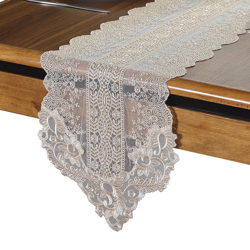 Korean table runner dressing table cover cloth rectangular lace shoe cabinet computer desk dressing table European dressing tabl