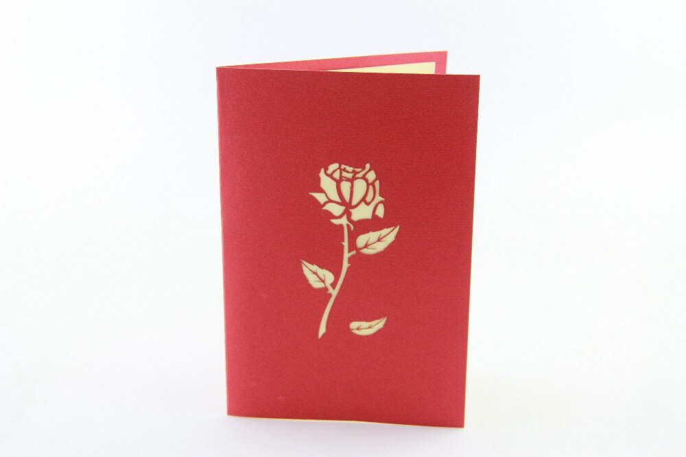 3D Rose Pop up Greeting Cards, Any Occasion Pop up Card, Colletible Greeting Cards