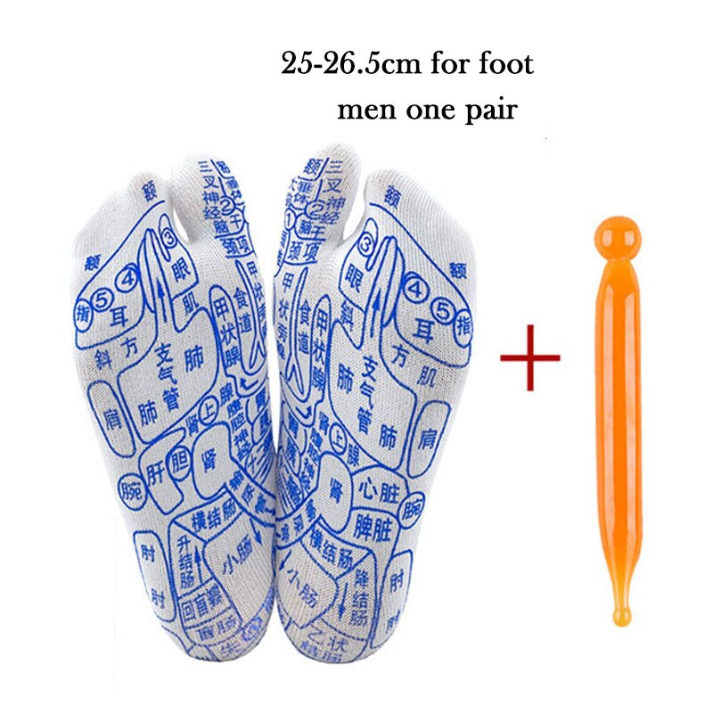 Chaussettes d'acupuncture pour les pieds, accessoire de Massage pour les médecins chinois, pour thérapie graphique, unisexe, outils de soins des pieds: men set