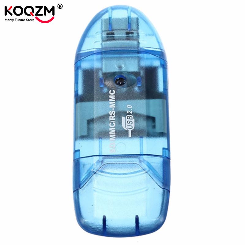 High Speed USB 2,0 Multi in 1 Speicher Kartenleser Writer Adapter Mit Kappen für MMC SD SDHC TF BIS zu 64GB 1PC
