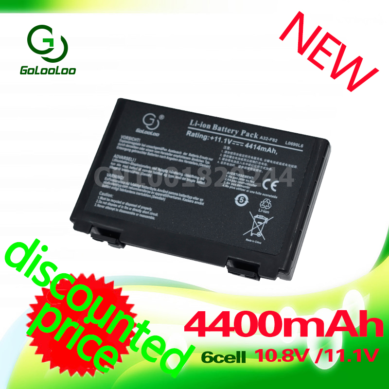 Golooloo Laptop Battery for Asus A32-f82 K50id K50AF K51AC K51AB K51AE K40in k50in K40ij K40 K50ij k50c K60ij K70ab K70ic k61ic
