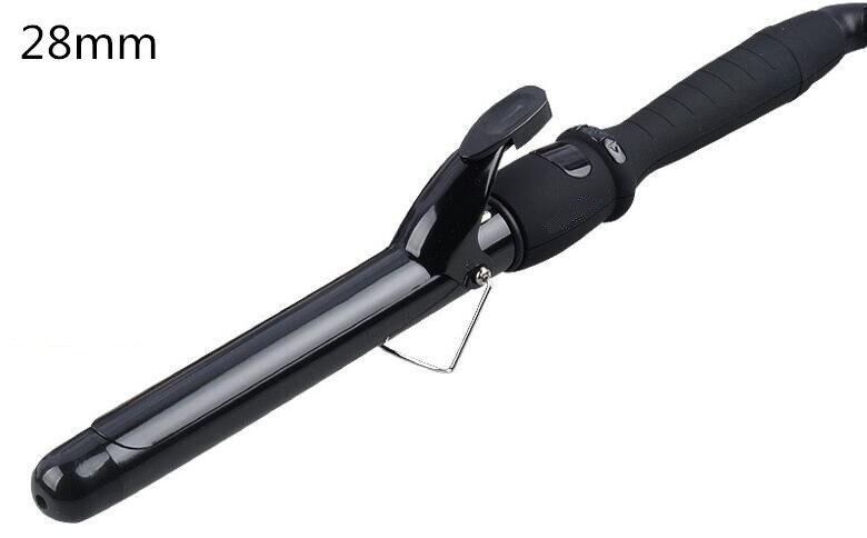 Lcd Temperatuur Aanpassing Hair Curler Professionele Krultangen Wand Wavers Beauty Styling Gereedschap: black 28MM