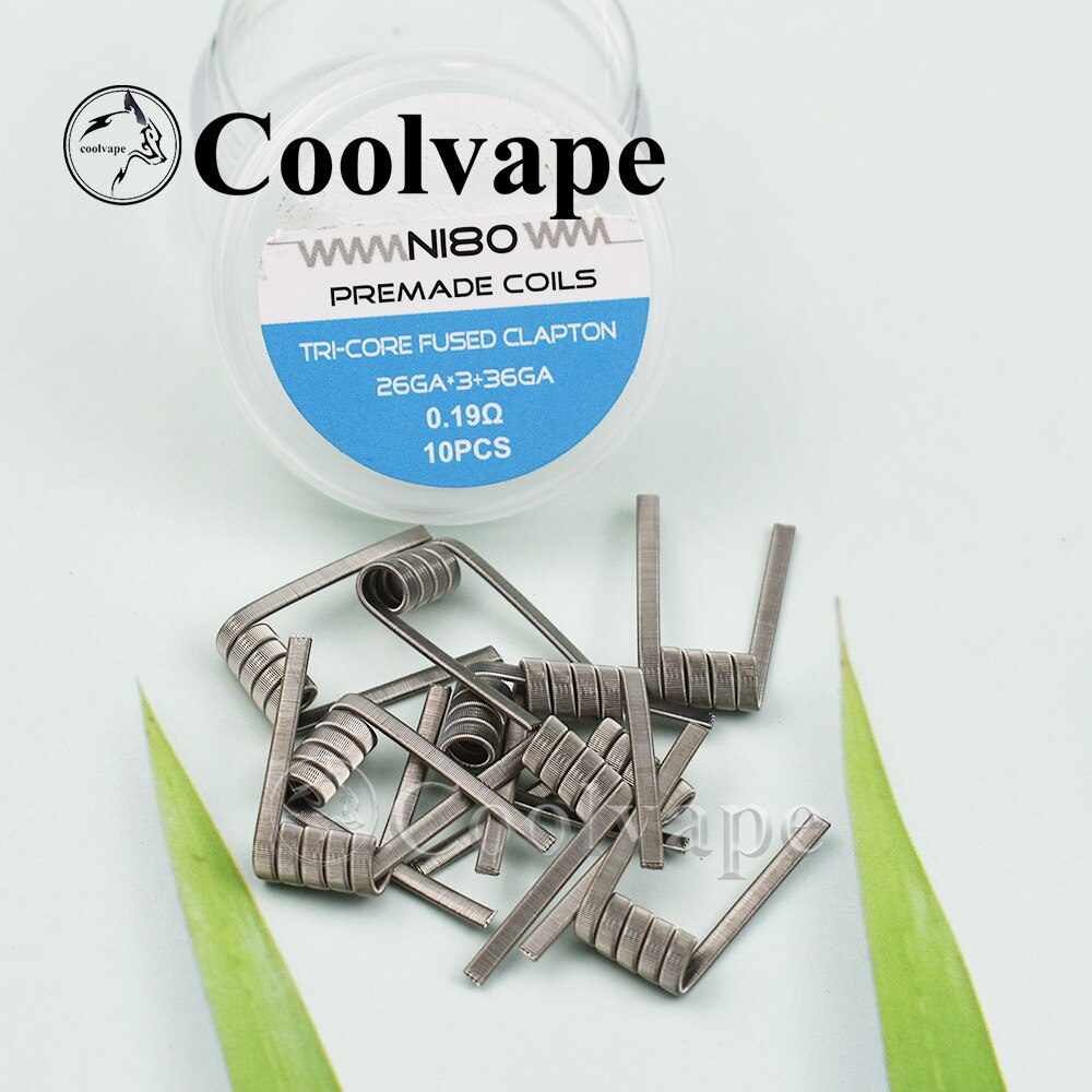 Wolf Coolvape NI80 bobine prefabbricate Clapton ad alta densità bobina Premade per filo di riscaldamento Mod atomizzatore rta e-cig RDA RTA da 510 fili