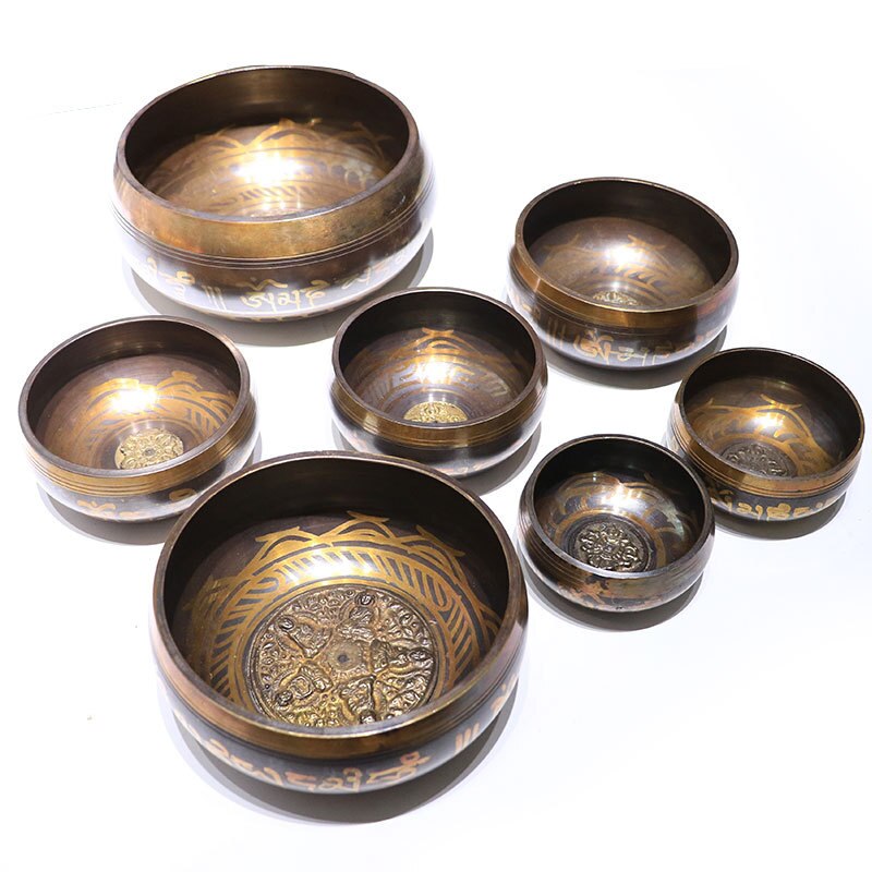 Tibetan Singing Bowl Himalayan Buddhist Yoga Meditation Percussion Copper Sound Therapy Nepal Handmade Singing Bowl