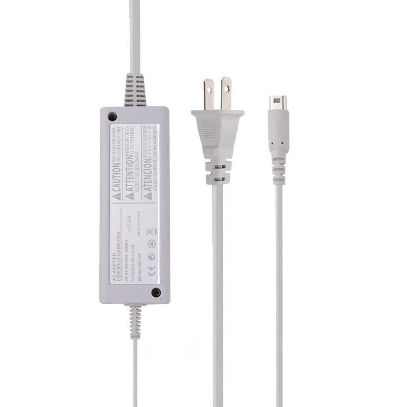 Us/eu plug 100-240v ac laddare adapter hem vägg strömförsörjning för nintendo wiiu wii u gamepad joypad controller