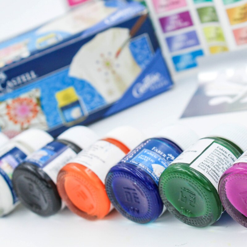 Tekstil maling tøj dekoration håndmalet maling vandtæt og falme-bestandig 12- farver jakkesæt graffiti pigment