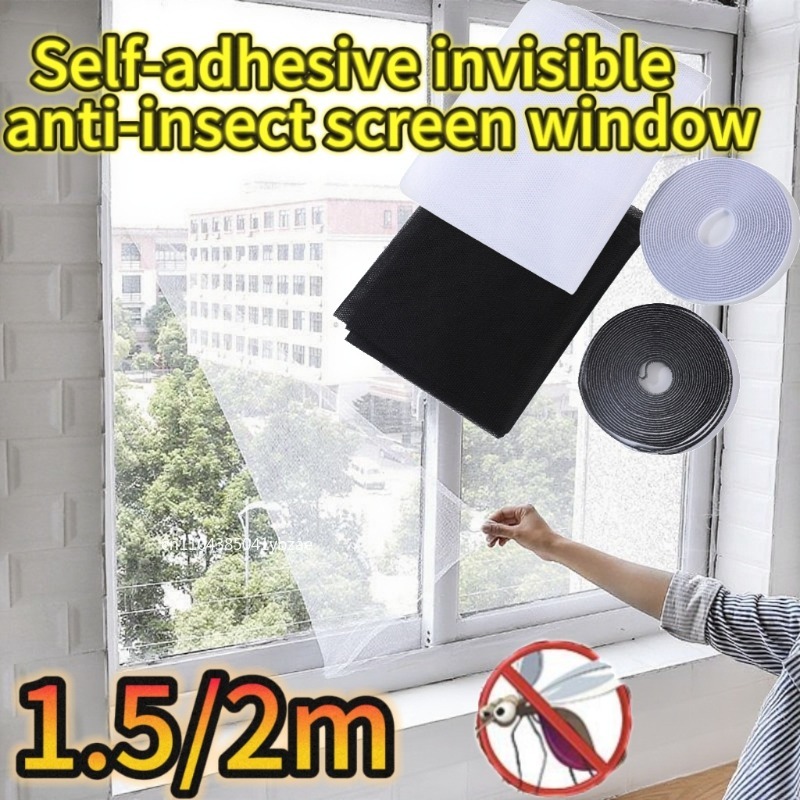 Moustiquaire auto-adhésive d'intérieur, bricolage, anti-insectes, rideaux, filet de fenêtre, Protection, maille, Textile de maison, lit, jardin