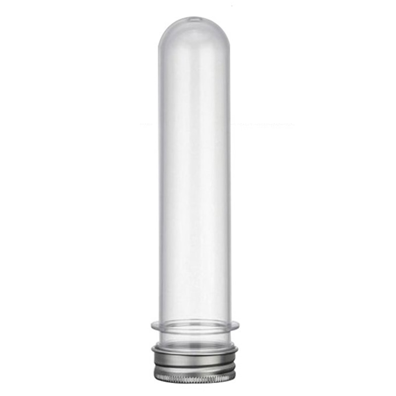 50 stk. 40ml reagensglas af plast med skruehætteflaske aluminiumshætte med trykfølsom forsegling slikkapsel 5.6 inkl