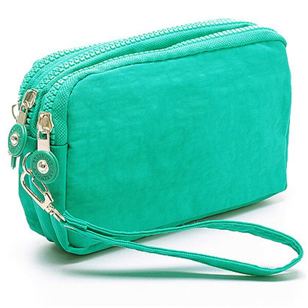 Dame håndtaske telefon pung pakke 3 lag håndtaske tværsnit kobling taske store kapacitet tasker til kvinder sac en main: Grøn