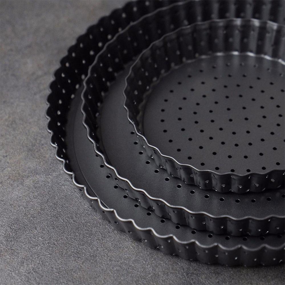 Kulstofstål non-stick gør-det-selv mikroovn pizza bagepande mesh plade plade bagegrej hjem køkken restaurant værktøj
