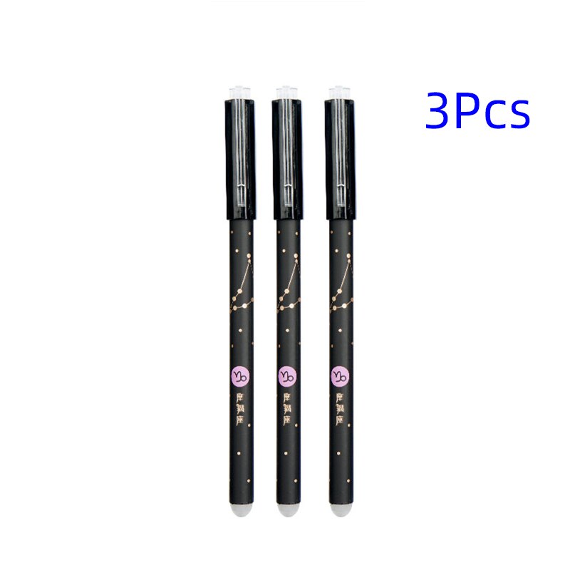3Stck Löschbaren Stift, Neuheit 0,5mm sternenklar stift neutral Stifte für Schule Mädchen Schreiben Büro Liefert Schreibwaren: 3 Stck Capricorn