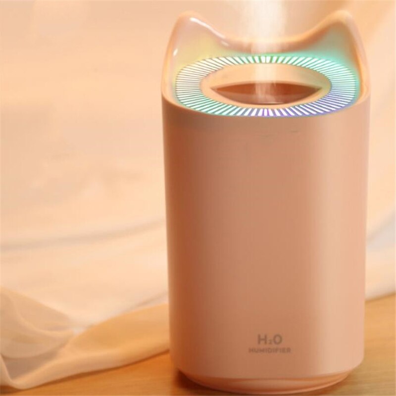 Home Air Humidifier Double Nozzle Cool Mist Aroma Diffuser With Coloful LED Light Heavy Fog Ultrasonic USB Humidificador