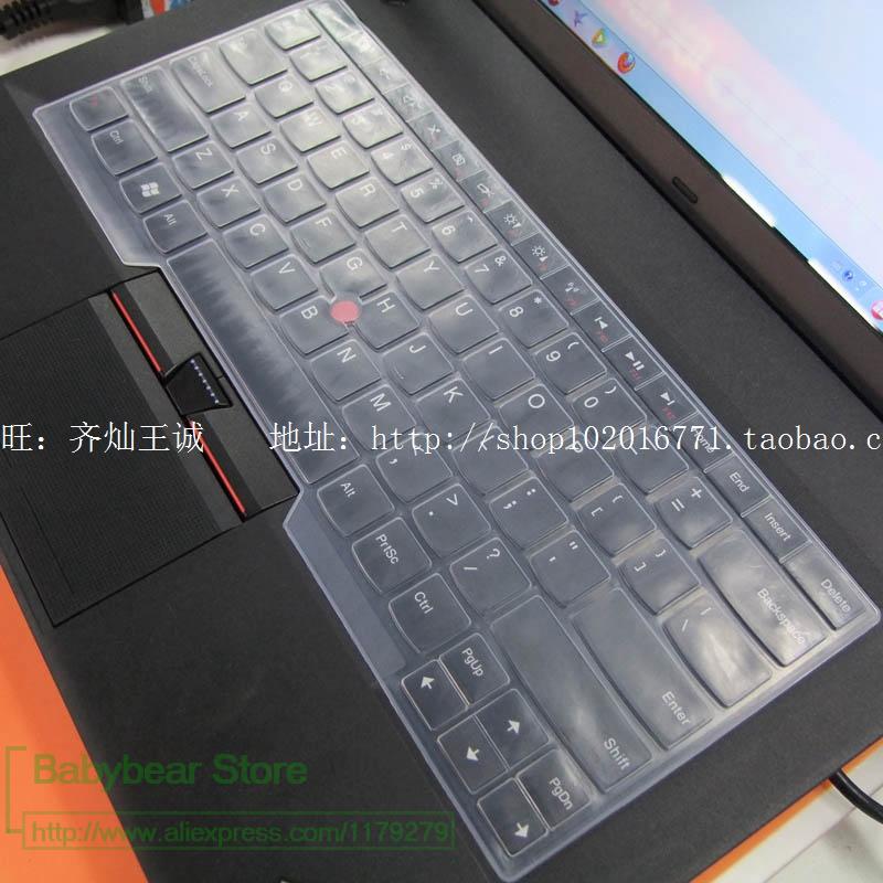 Silicone keyboard cover Protector for Lenovo IBM E14 E435 E431 E330 T430 T440 T450 X230 L330 T430U E440 E470 E475 E480 E490: transparent