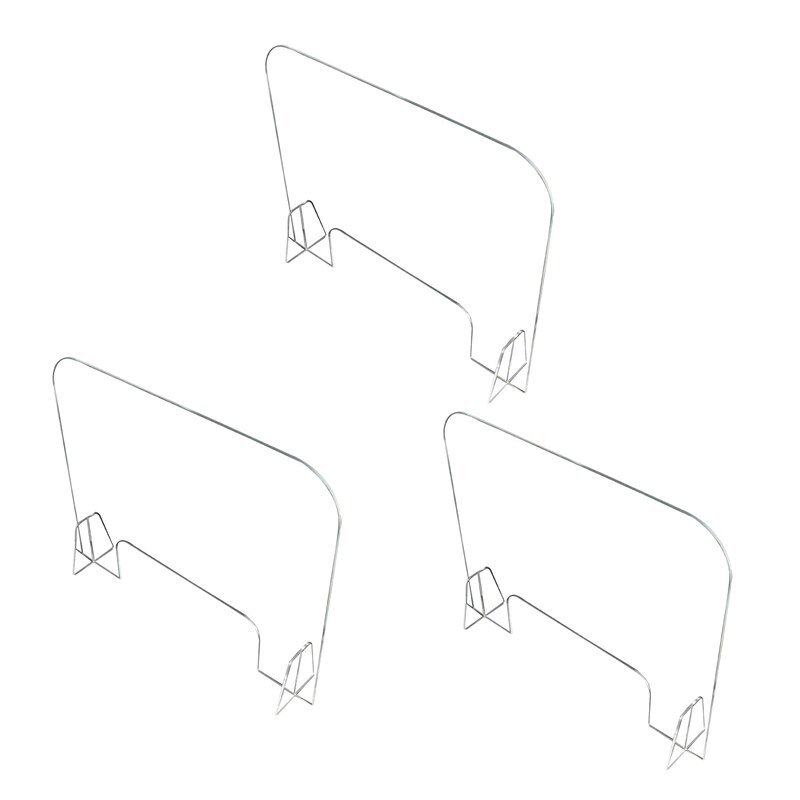 40X40cm Sneeze Guard, Transparent Counter Protective Sn Portable Counter Shield for Store Retail Office
