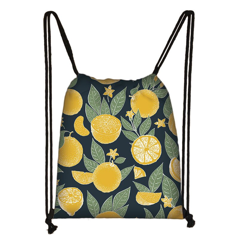 Avocado Lemon Backpack Women Softback plecak Ladies Storage torba ze sznurkiem do podróży dziewczyny Daypack torba na książki uchwyt na buty prezent: skdavocadocw19