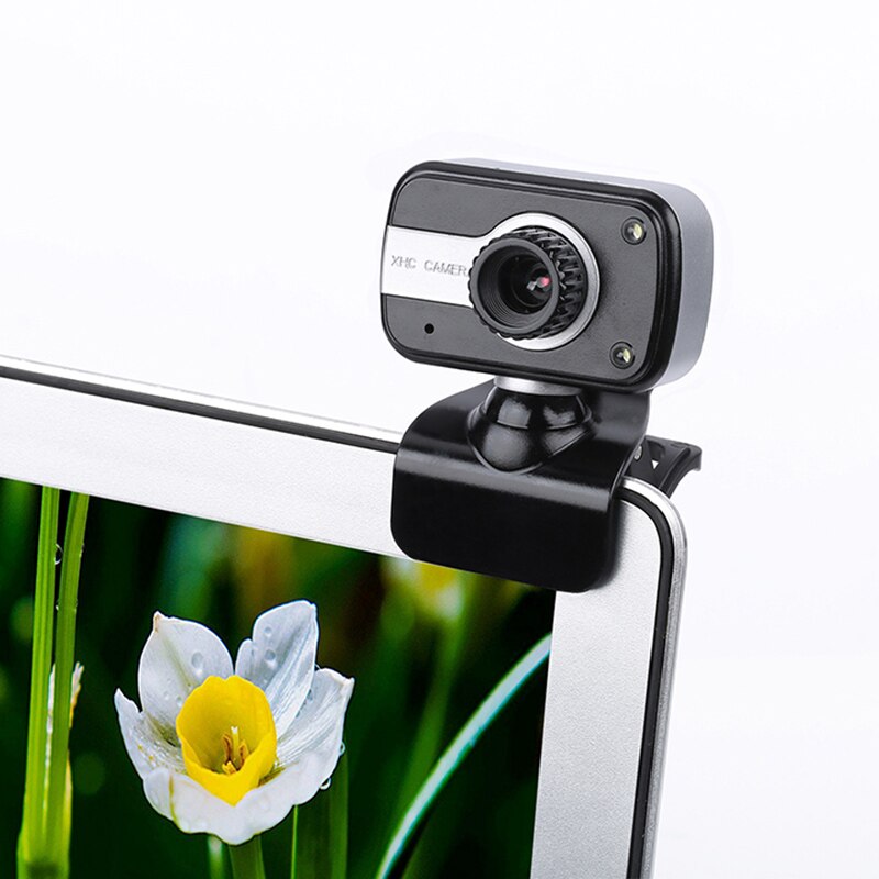 USB 2.0 HD Webcam Desktop Laptop PC Video Calling Camera Adjustable with Microphone D6
