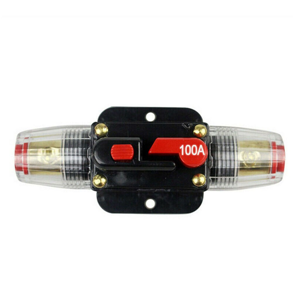 12V 24V 20-100A Auto Car Stereo Audio Thermal Circuit Breakers Reset table Fuse Holder overload Protector Push Button Switch: Pink