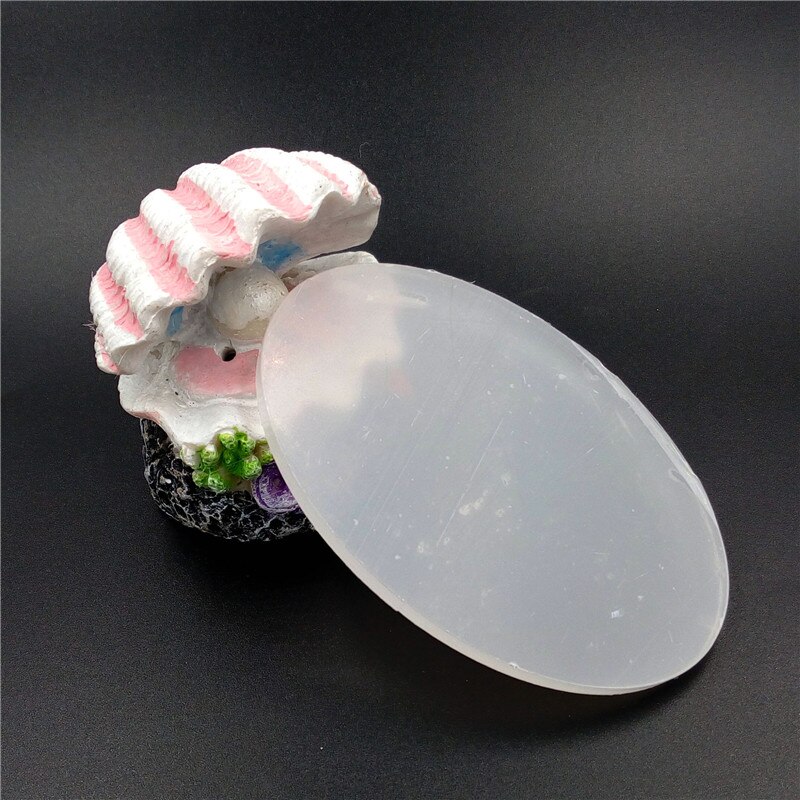 Base transparente acrylique Ellipse ronde, adaptée aux outils d&#39;argile, moules d&#39;argile polymère 1 pièce