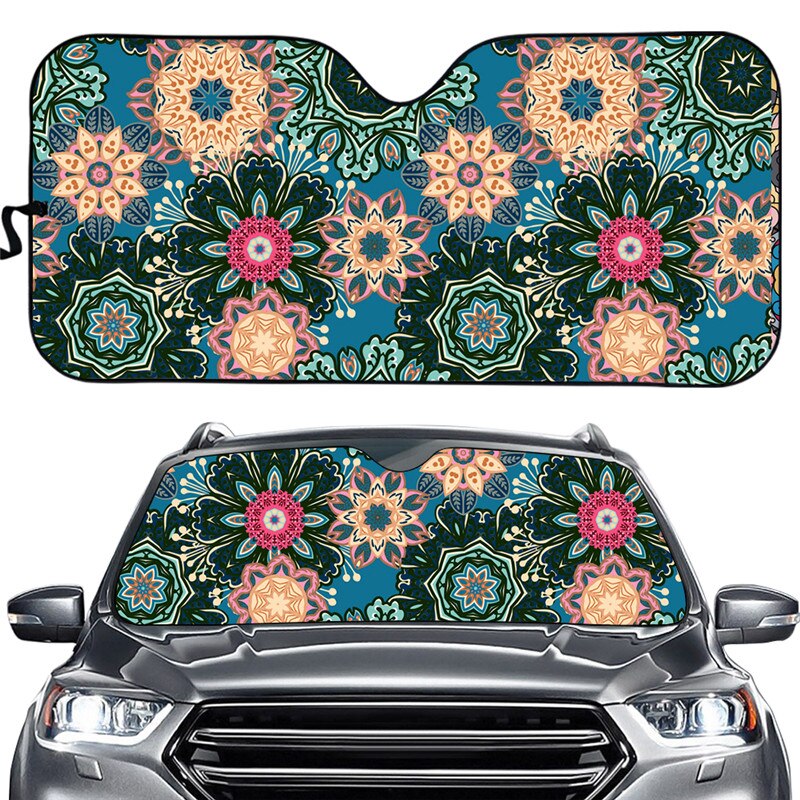 Hoho Art Pasiley Fold-up Sunshade for Windshields Anti UV Heat Protection Foldable Gloss Sunshades Car Sun Shade: BBD0087HC.