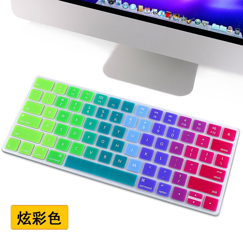 Desktop PC for Apple Bluetooth Wireless keybord MLA22LL/ A1644 A1314 IMAC Keyboard cover Protector Silicone Cover US/EU Version: A1644 Colorful