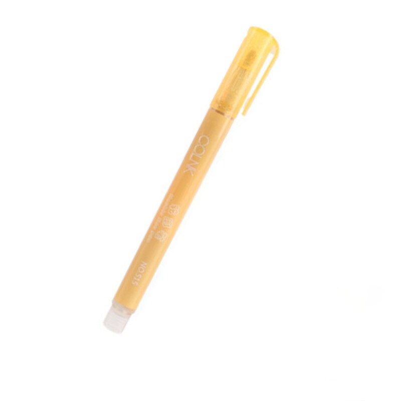 Stylo surligneur coloré pour dessin et écriture, marqueur Fluorescent à Double ligne: orange
