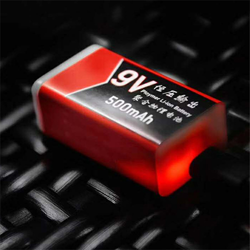 USB Charging 9V 500mAh Li-ion Battery USB Rechargeable battery 9v 1000mah for Multimeter Microphone Toy Remote Control KTV Use: 1PC Red 500MAH