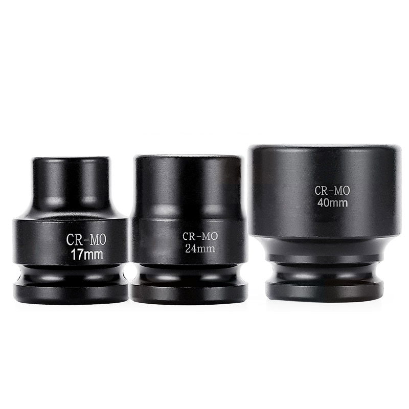 1pcs 3/4" Short Impact Socket Set Heavy Duty 17-40mm Metric Pneumatic Socket Head Impact Socket Adopter for Auto Repair Tools