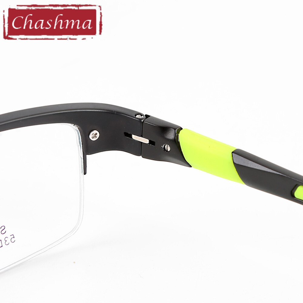 Chashma TR90 Rahmen Aluminium Magnesium Tempel Frühling Scharnier Halb Rand Brillen Sport Stil Gläser Rahmen für Männer