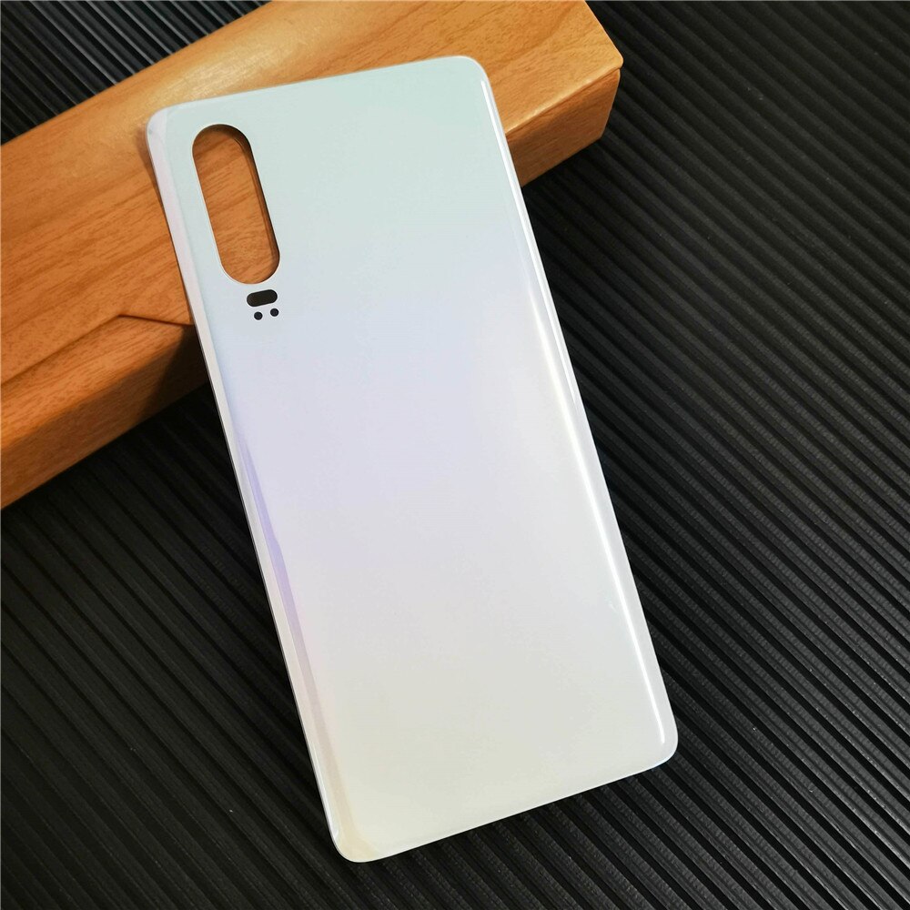 Capa traseira original para huawei p30 pro voltar bateria capa de vidro porta traseira caso habitação para huawei p30 bateria capa: P30 White
