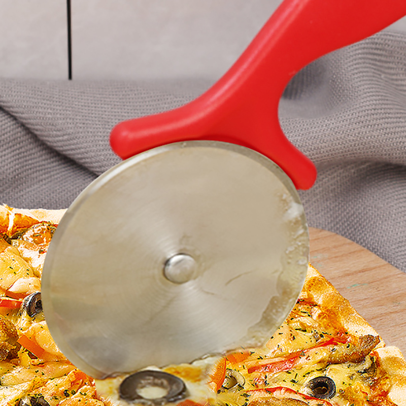 Pizzaschneider, Stahl-Rollmesser, Teigschneider, Rad, Rollenkruste, Backwerkzeuge, manuelle Nudelrolle, scharfe, nicht rostige Messer