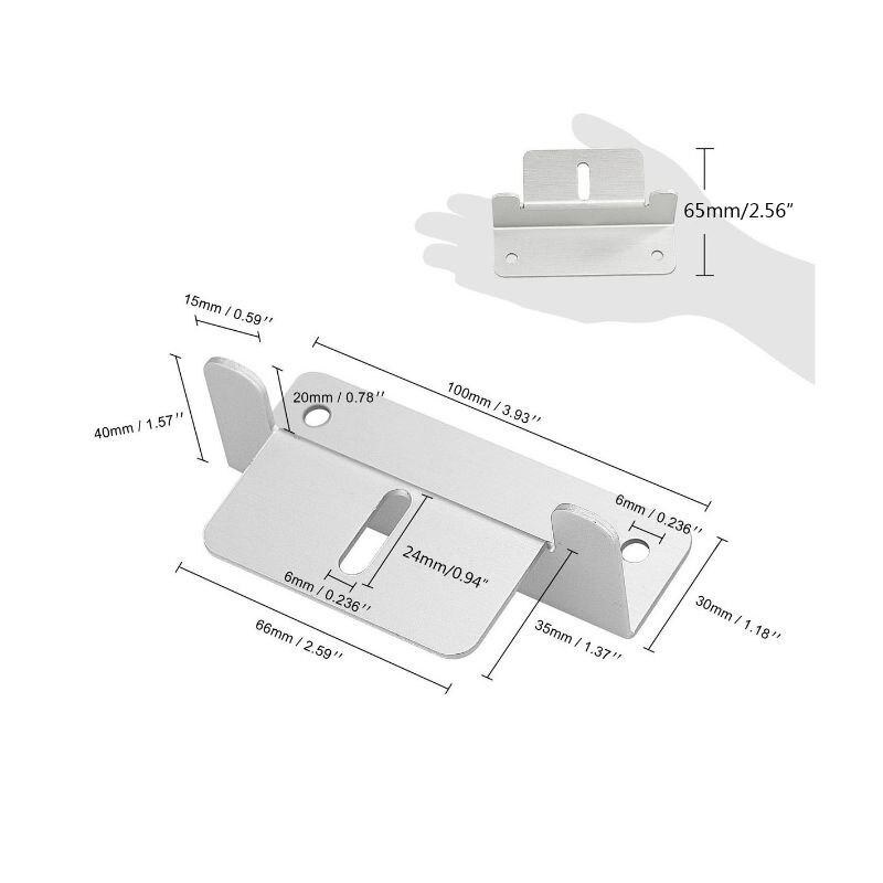 Sett  av 4 solcellepanel z -stil aluminiumsbraketter muttere bolter og skiver til montering på bobiler