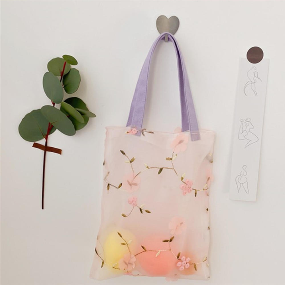 Neue Kleine Tasche Weiblichen Beutel Sommer Gebühr Stil Wilden Drei-dimensional Blume Stickerei lässig Schulter Tasche: Rosa