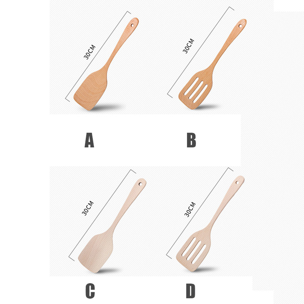 Espátula de madera para cocina, accesorios de cocina antiadherentes, herramientas de cocina, espátula para comida, utensilios de cocina, 1 ud.