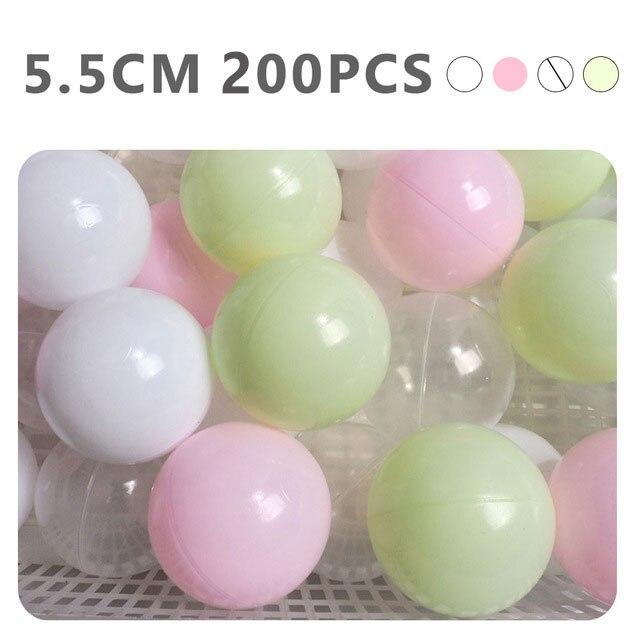 200 Pcs/Lot Plastic Balls Eco-Friendly Colorful Ball Soft Kid Swim Pit Toy Outdoor Ball Water Pool Ocean Wave Ball Dia 5.5 cm: WJ3254I