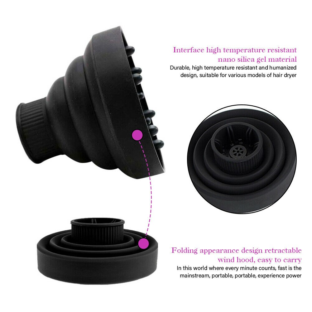 Universal hårkrøll diffuser cover diffuser disk hårtørrer krølletørring blæser hårkrøller styling værktøj tilbehør