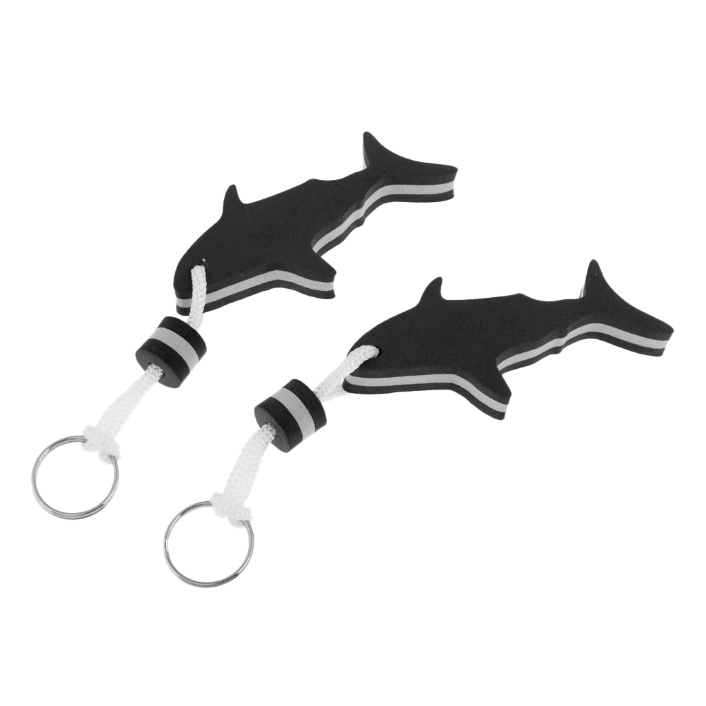 2 Stuks Lichtgewicht Shark Eva Foam Drijvende Sleutelhanger Sleutelhanger Surf Zwemmen Vissersboot Water Float Boei Sleutelhouder-kiezen Kleuren