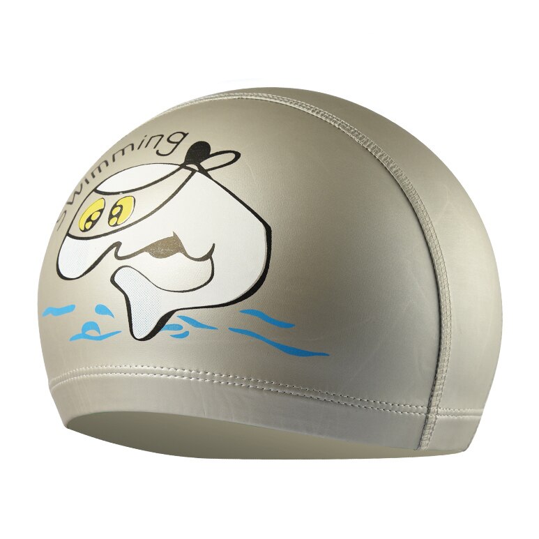 Kinderen \'s Waterdichte Badmuts PU Materiaal Kind Badmuts Oorbeschermers Kleurrijke Duiken Cap