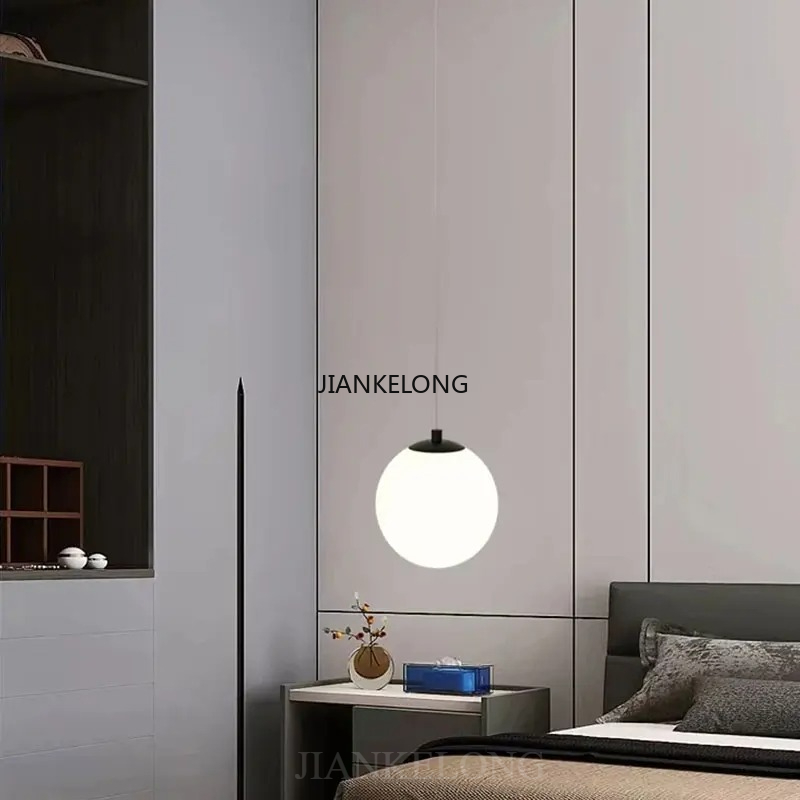 Moderne Glas-LED-Pendelleuchten Nordische Wohnzimmer-Schlafzimmer-Beleuchtung Innenbeleuchtung Restaurant Bar Heim-Dekor Hängelampe 220V