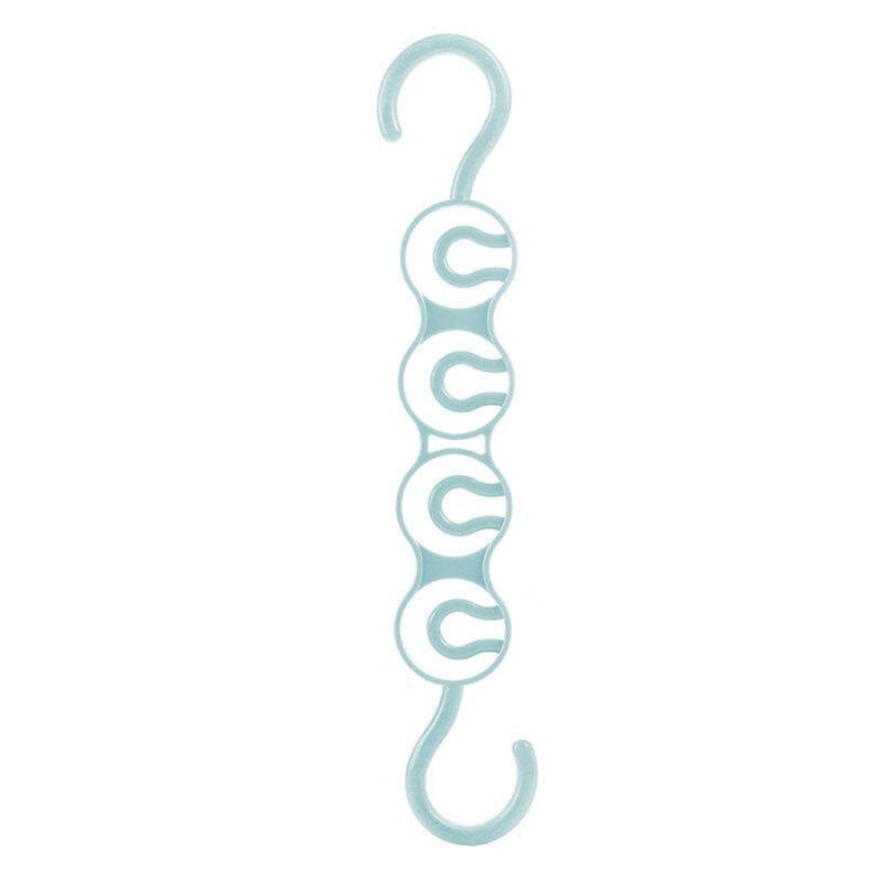 Hanger Storage Rack Multifunctional Multiple Layers Wardrobe Clothes Hanging Space Saving Four Holes Hanger Storage Rack: blue